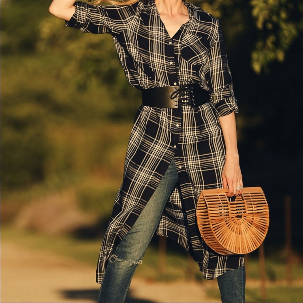 NEW Express shirt dress plaid